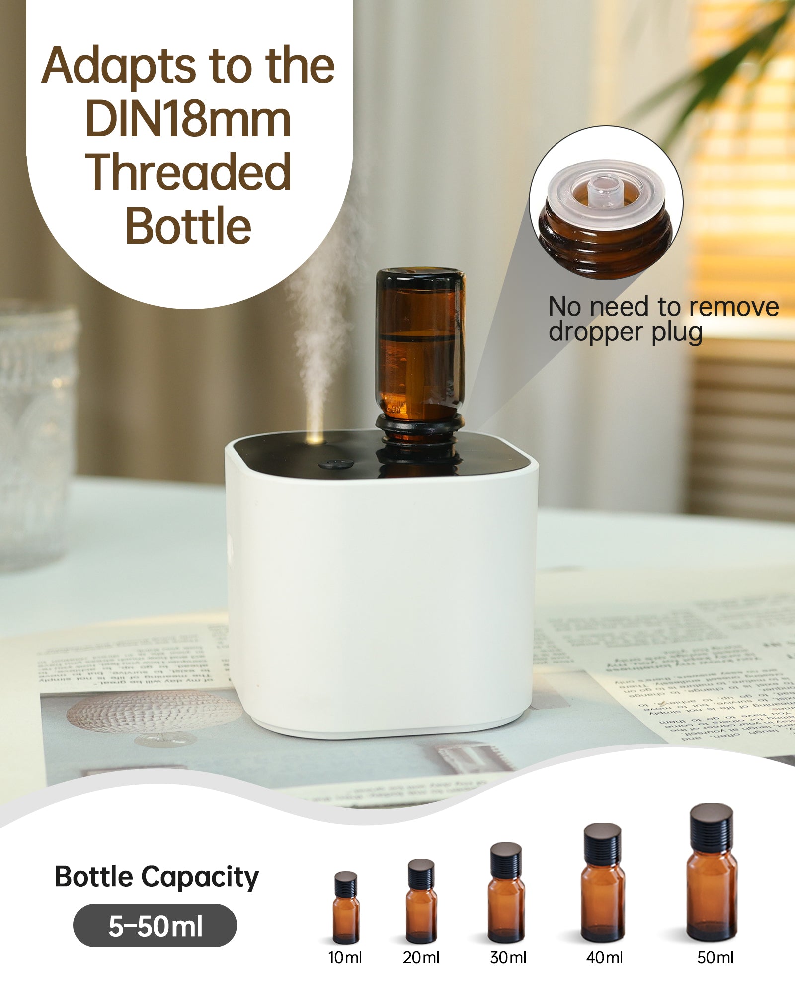 Mini Waterless Scent Diffuser with White Tea Oil | A200 | Betterdiffuser