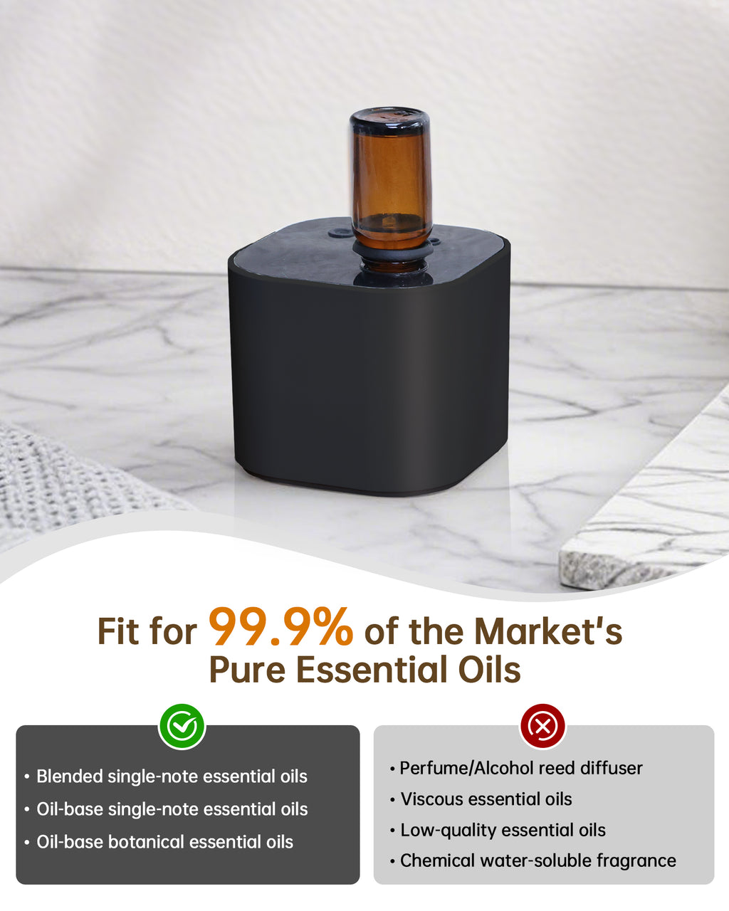 Mini Waterless Scent Diffuser with White Tea Oil | A200 | Betterdiffuser