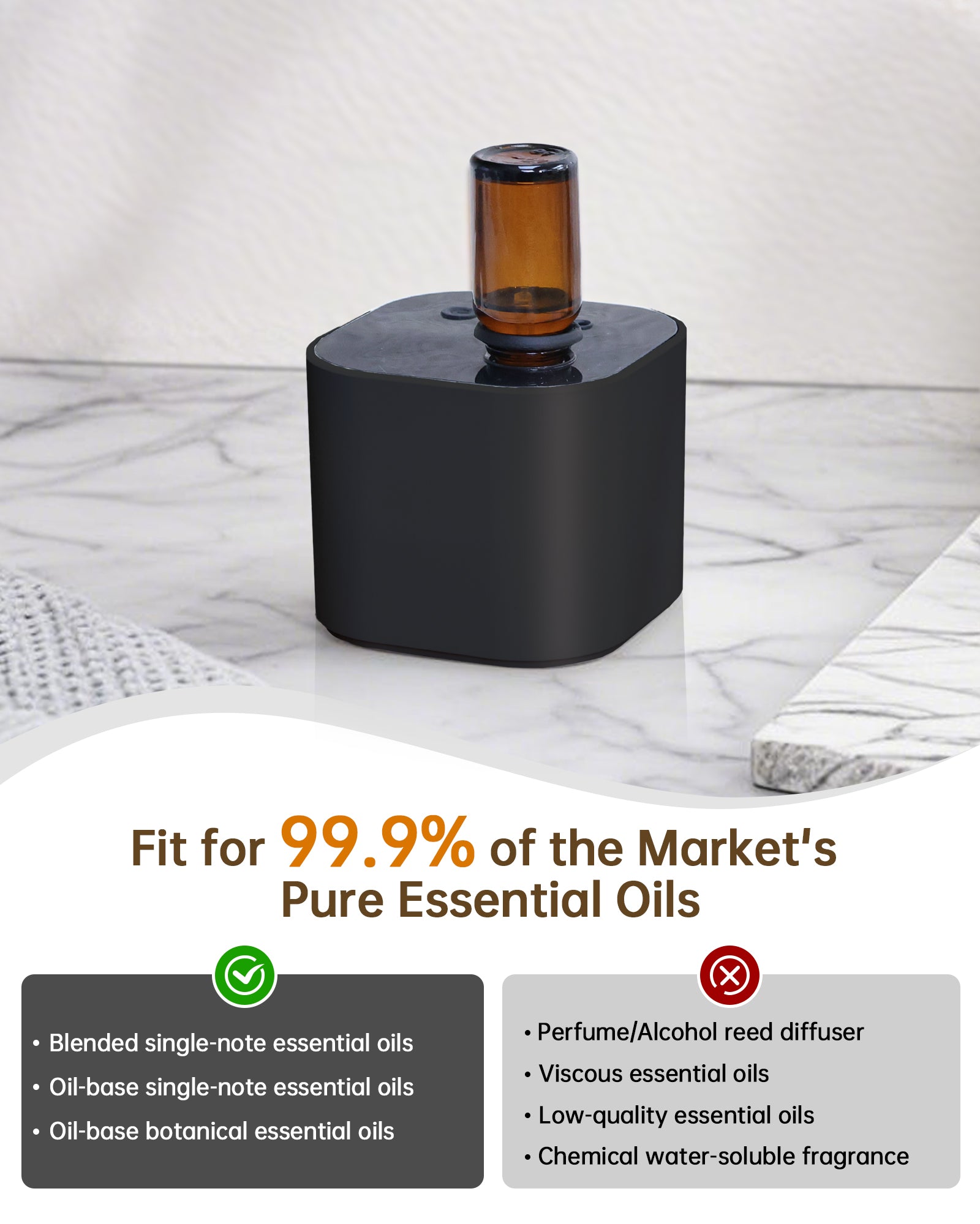 Mini Waterless Scent Diffuser with White Tea Oil | A200 | Betterdiffuser
