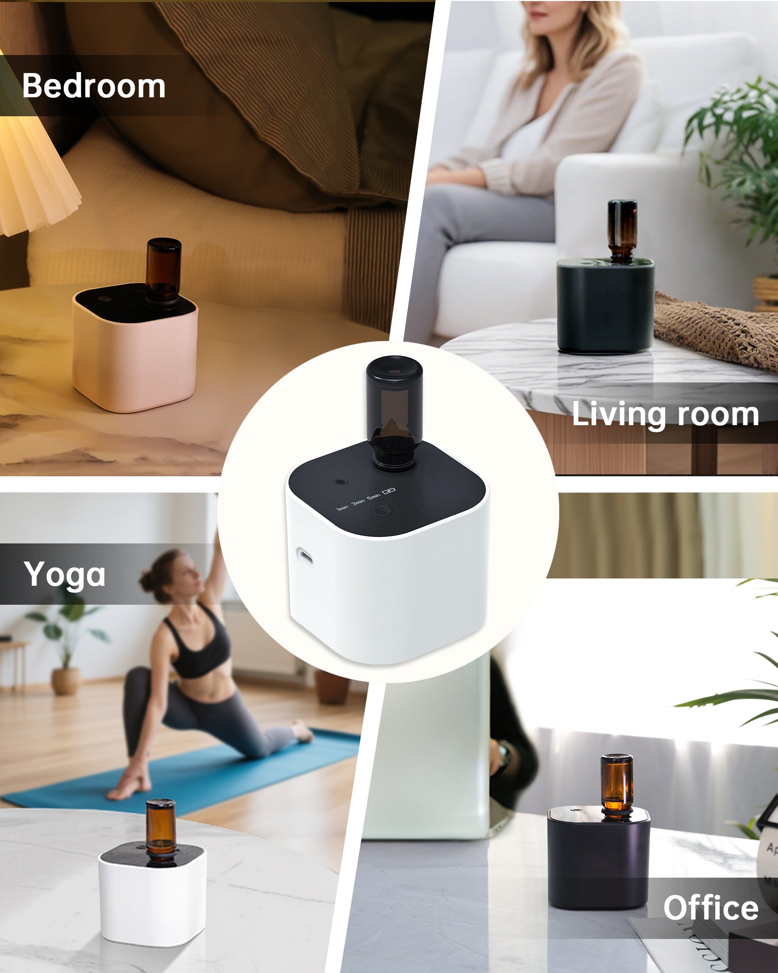 Mini Waterless Scent Diffuser with White Tea Oil | A200 | Betterdiffuser