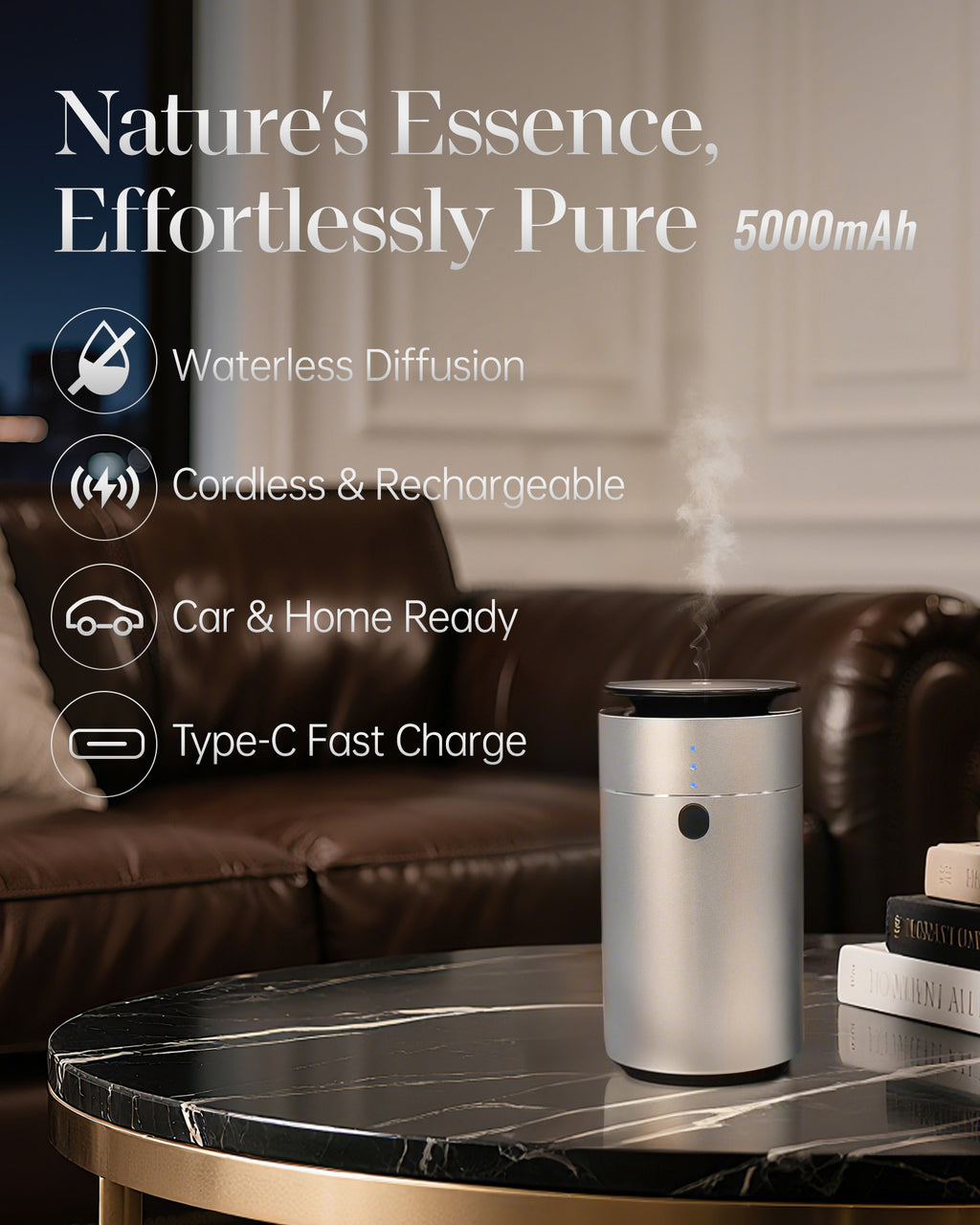 Portable Waterless Scent Diffuser for Car & Small Spaces | DF50 | Betterdiffuser