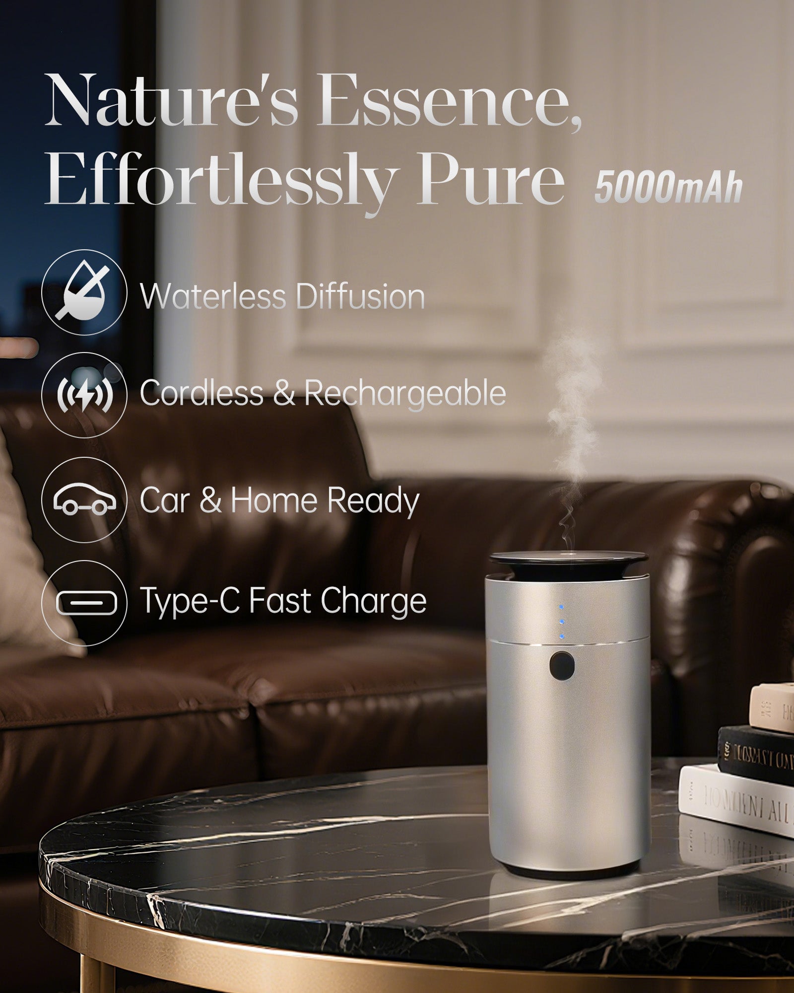 Portable Waterless Scent Diffuser for Car & Small Spaces | DF50 | Betterdiffuser