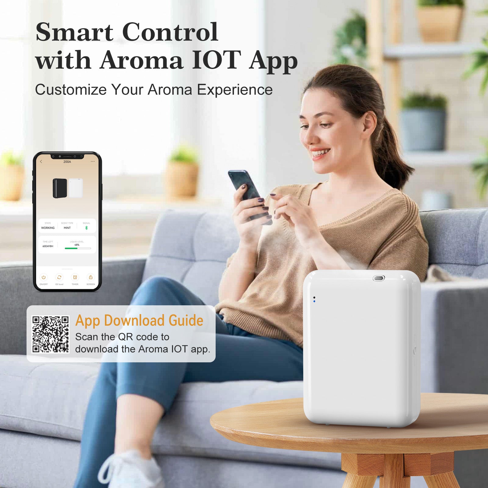 Cordless Waterless Scent Diffuser for Home & Travel | DF200A | Betterdiffuser