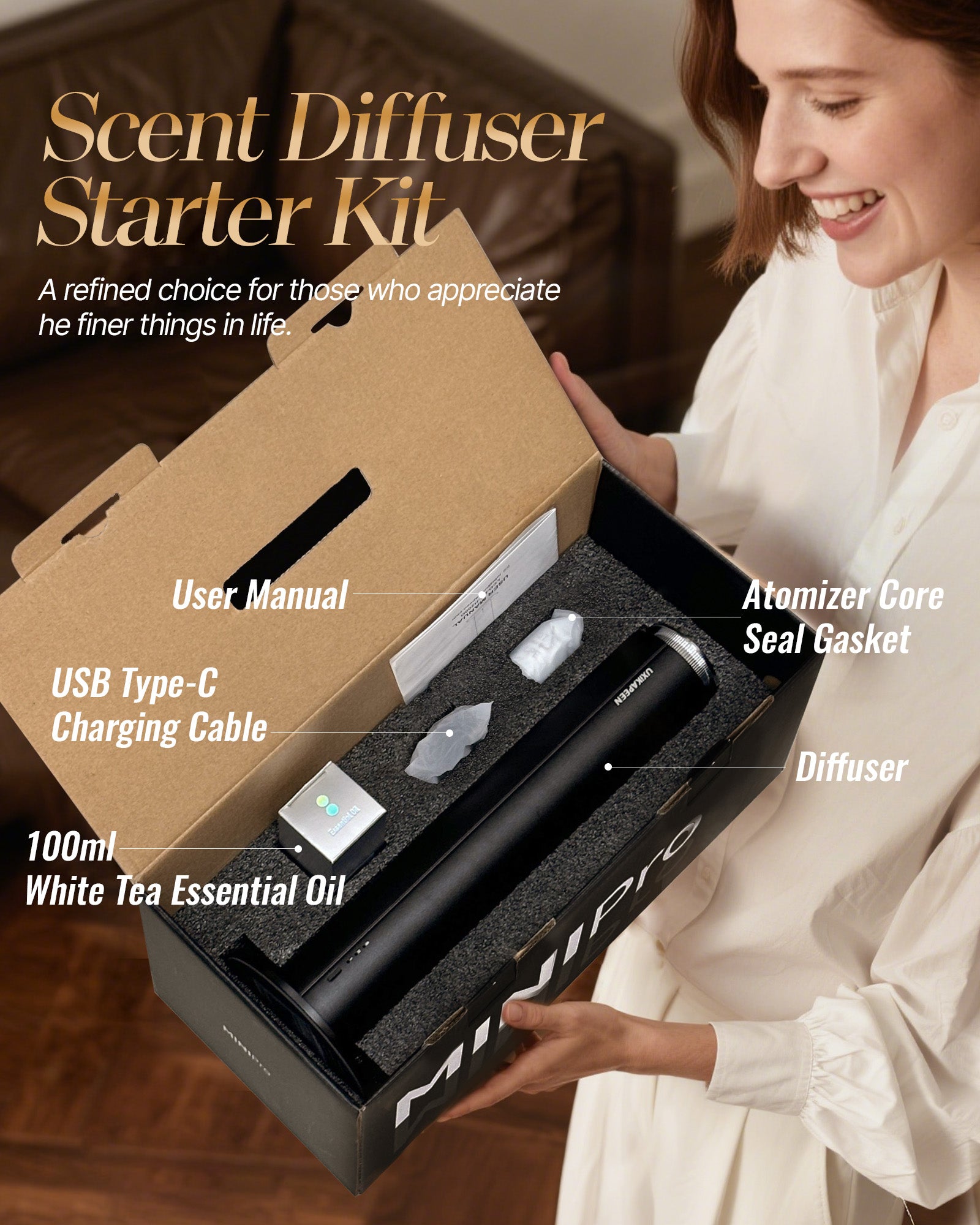 Cordless Cold-Air Diffuser for Large Rooms | H200D | Betterdiffuser